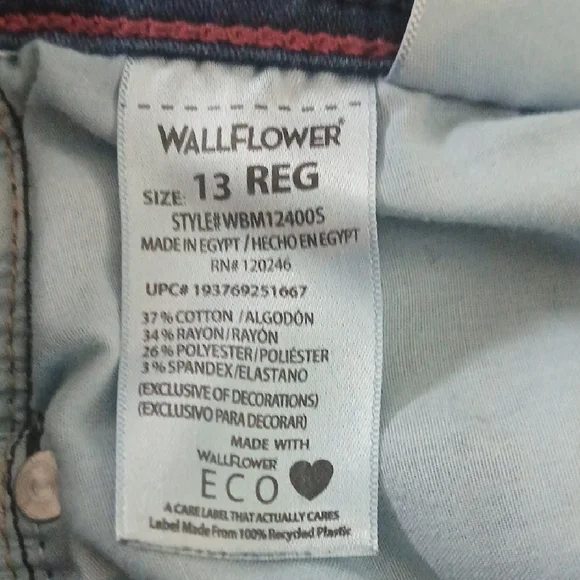 Wallflower Size 13 Reg Women's Classic Blue Skinny Jeans - Picture 9 of 9